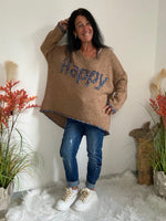 Lade das Bild in den Galerie-Viewer, Strickpullover &quot;Happy&quot;
