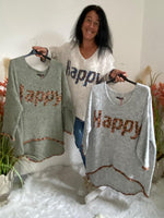 Lade das Bild in den Galerie-Viewer, Strickpullover &quot;Happy&quot;
