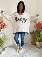 Lade das Bild in den Galerie-Viewer, Strickpullover &quot;Happy&quot;
