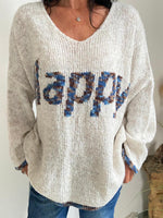 Lade das Bild in den Galerie-Viewer, Strickpullover &quot;Happy&quot;
