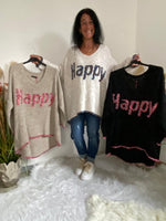 Lade das Bild in den Galerie-Viewer, Strickpullover &quot;Happy&quot;
