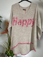 Lade das Bild in den Galerie-Viewer, Strickpullover &quot;Happy&quot;
