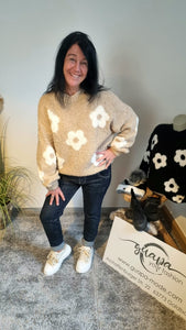 Strickpullover " Boucle Blume" REDUZIERT