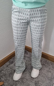 Hose "Raute" Mint-grau-weiß