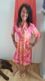 Lade das Bild in den Galerie-Viewer, Kleid &quot;Angi&quot; Pink/Orange 50% reduziert !!
