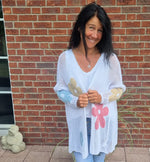 Lade das Bild in den Galerie-Viewer, Feinstrickjacke &quot;Blume&quot;
