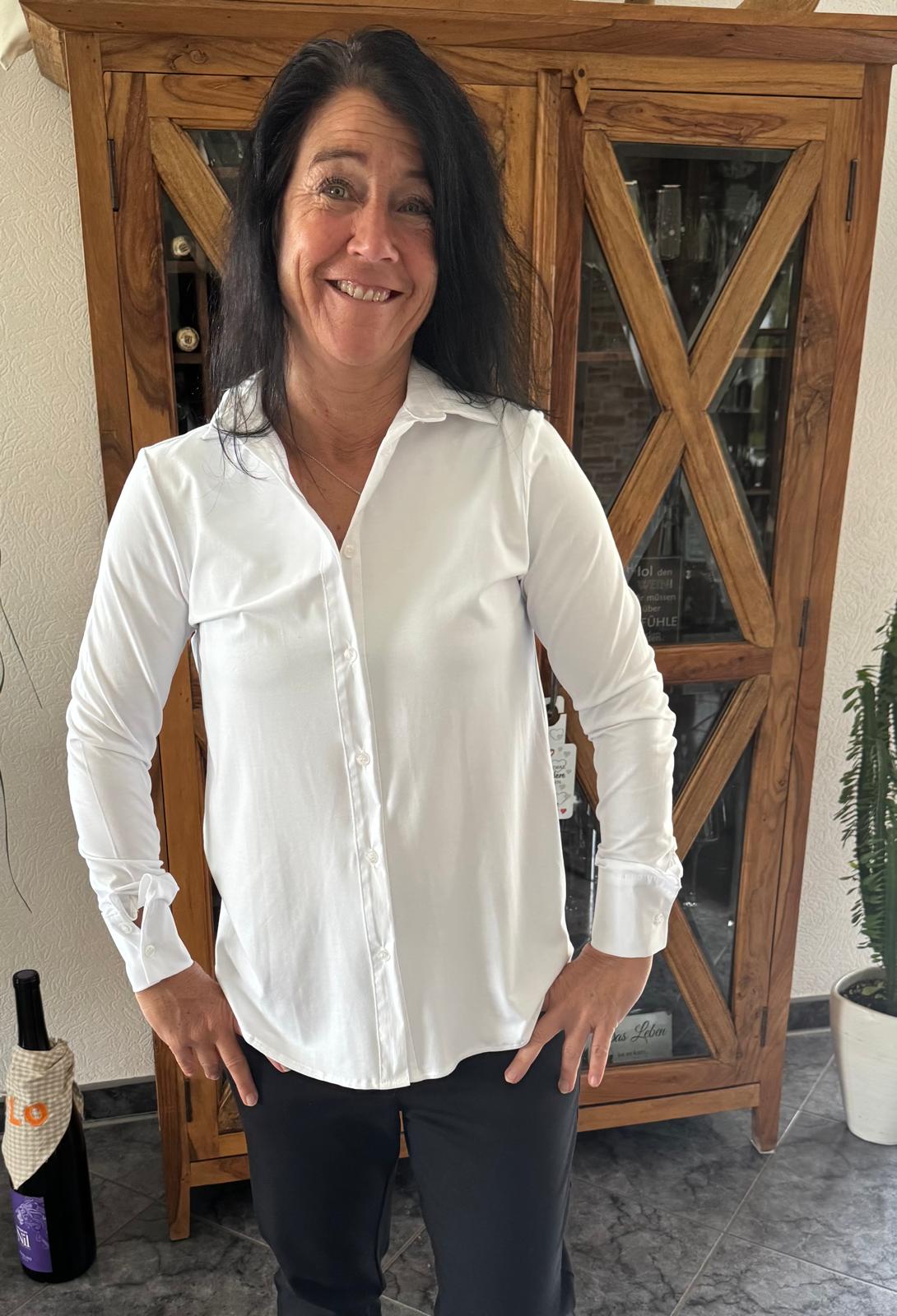 Bluse Weiß mit Kragen