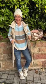 Lade das Bild in den Galerie-Viewer, Steppweste Beige S-XXL
