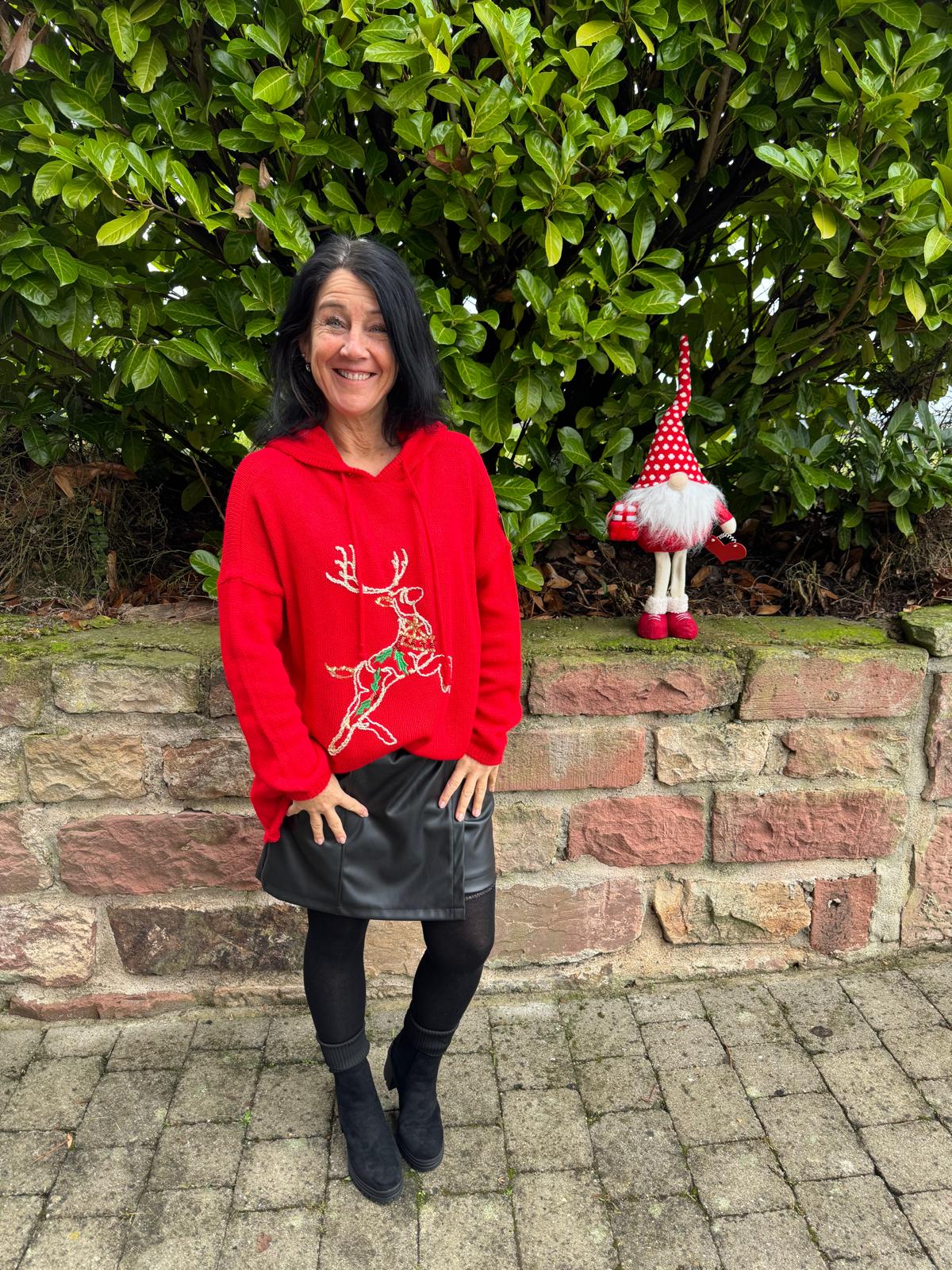 Strickpullover Hirsch