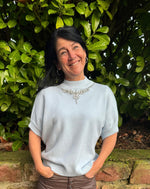 Lade das Bild in den Galerie-Viewer, Pullover Glitzer Kette kurzarm
