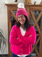 Lade das Bild in den Galerie-Viewer, Strickjacke uni kurz
