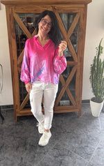 Lade das Bild in den Galerie-Viewer, Bluse Pink-Flieder
