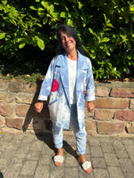 Lade das Bild in den Galerie-Viewer, Oversize Jacke Smile Hellblau
