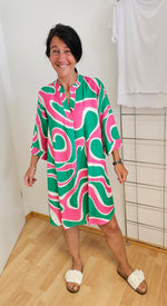 Lade das Bild in den Galerie-Viewer, Kleid &quot;Gün/Pink&quot; 40% reduziert !!
