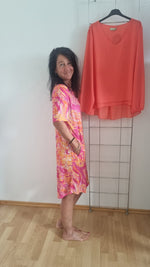 Lade das Bild in den Galerie-Viewer, Kleid &quot;Angi&quot; Pink/Orange 50% reduziert !!
