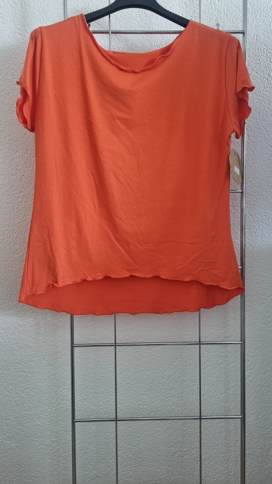 Basic T-Shirt "Pia" mit gewelltem Rundhalsausschnitt bis Gr. 38/40