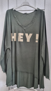 Langarmshirt "HEY"