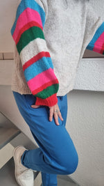 Lade das Bild in den Galerie-Viewer, Strickpullover &quot;Beige-bunt&quot;
