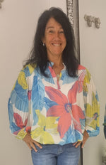 Lade das Bild in den Galerie-Viewer, Bluse &quot;Blume Sommer pur&quot;
