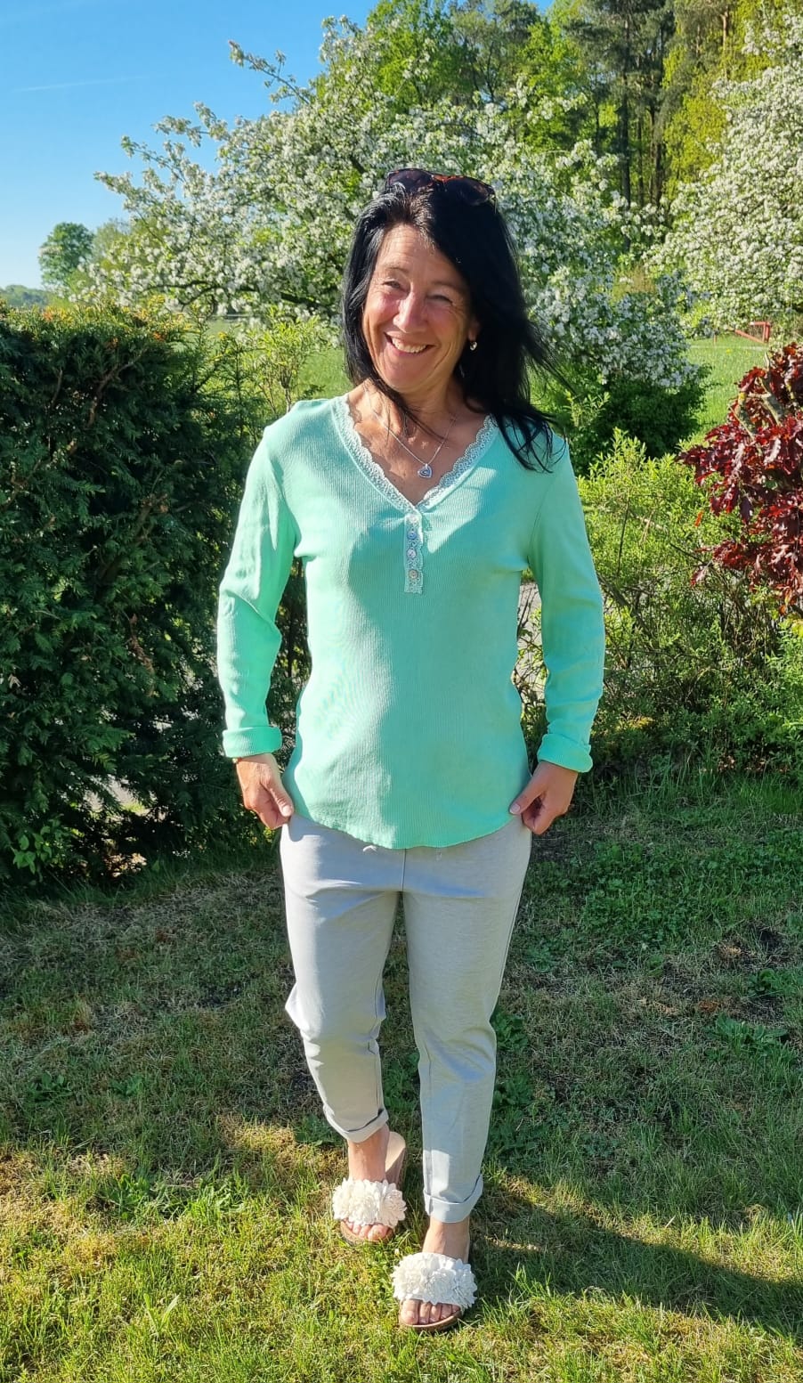 Langarmshirt "Spitze"