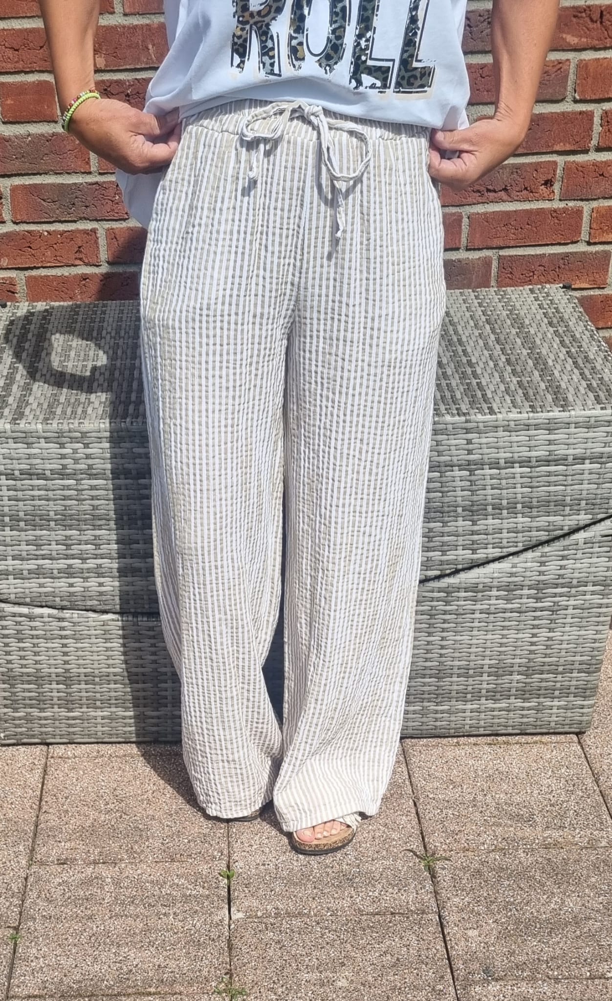 Marlene Hose im Streifenlook
