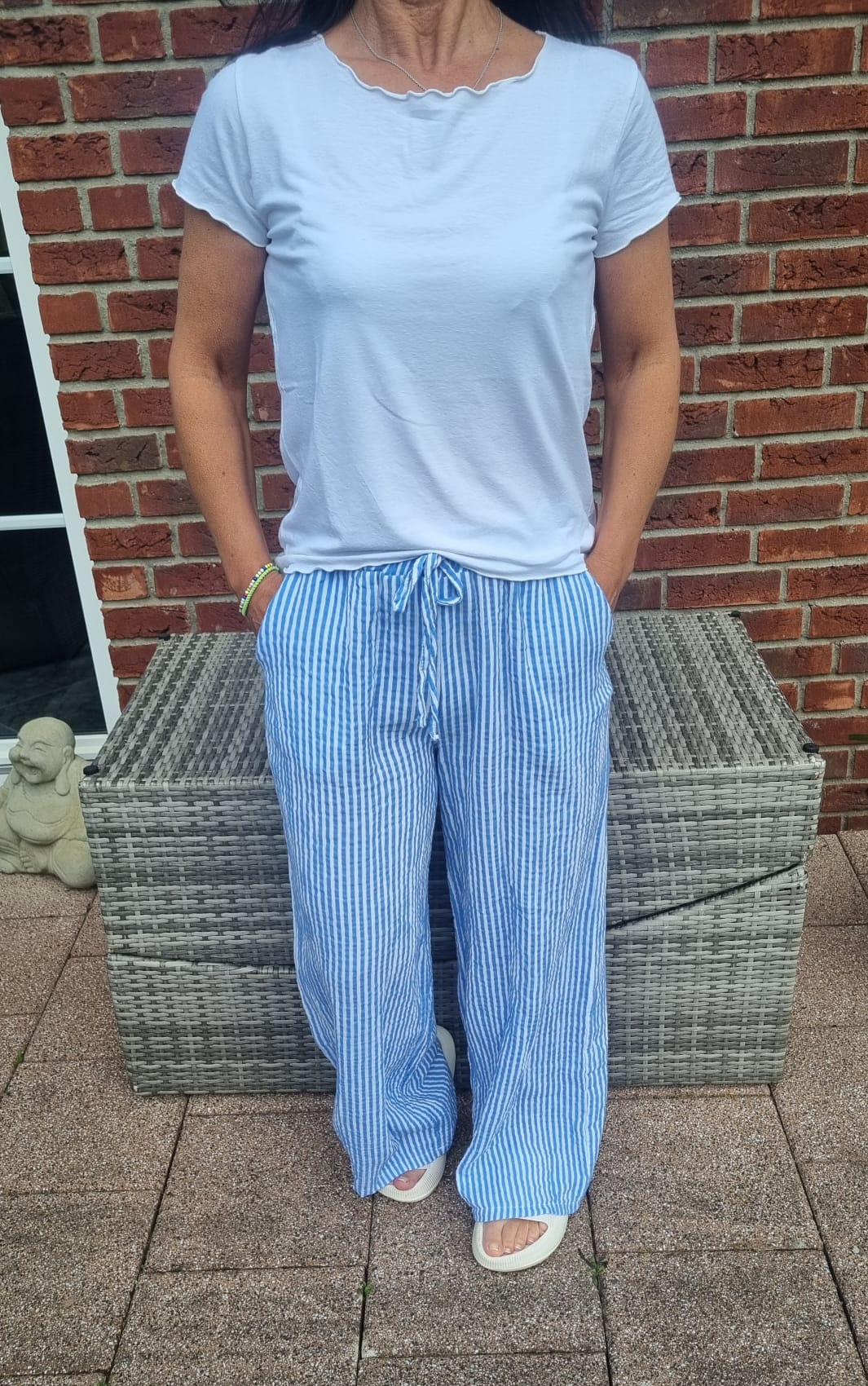 Marlene Hose im Streifenlook