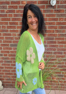 Feinstrickjacke "Blume"