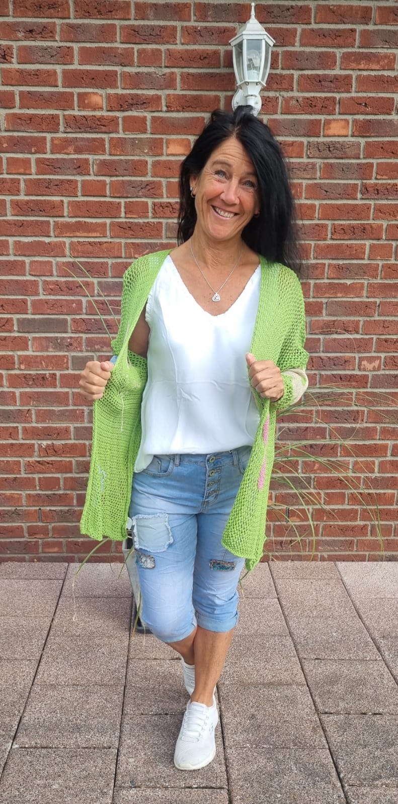 Feinstrickjacke "Blume"