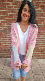 Lade das Bild in den Galerie-Viewer, Feinstrickjacke &quot;Blume&quot;

