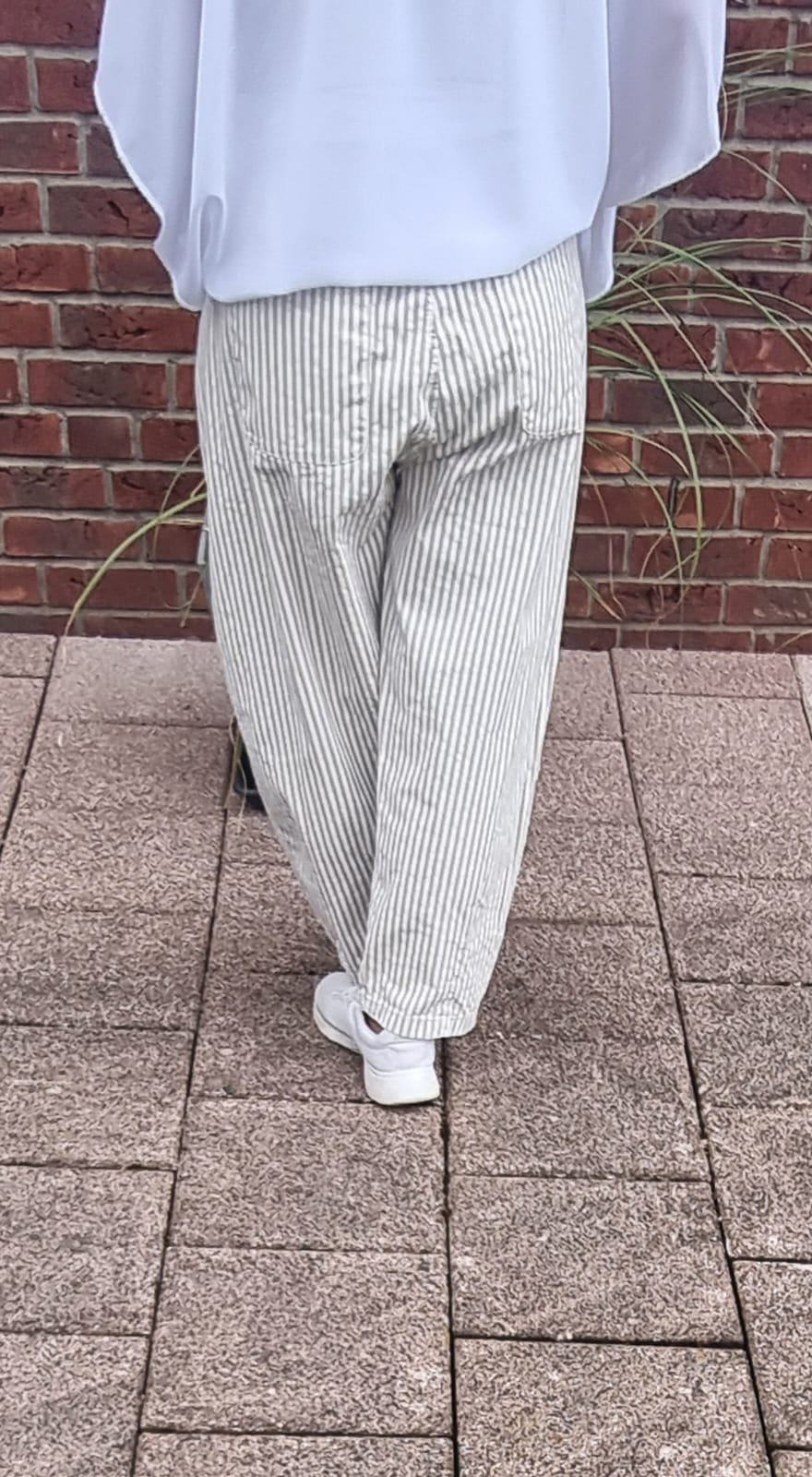 Hose gestreift/weites Bein