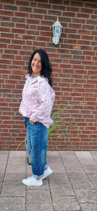 Bluse mit Top Einsatz Leo