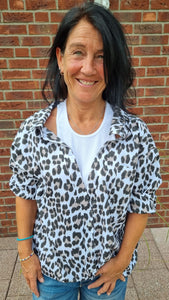 Bluse mit Top Einsatz Leo