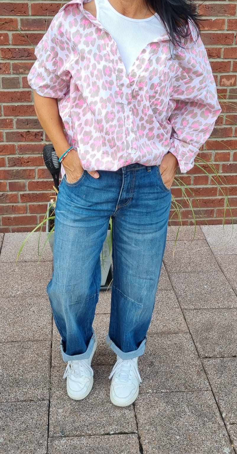 Bluse mit Top Einsatz Leo