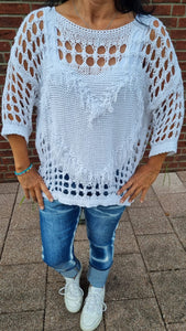 Jeans mit Patches Denim Used Look