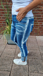 Lade das Bild in den Galerie-Viewer, Jeans mit Patches Denim Used Look
