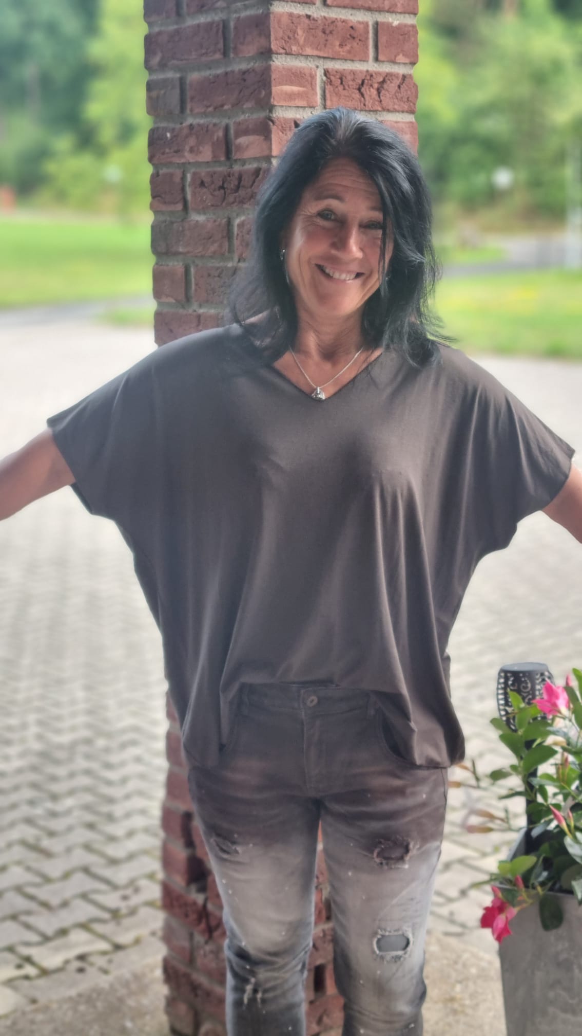 Basic T-Shirt Happy Size bis Gr. 44/46 verschiedene Farben