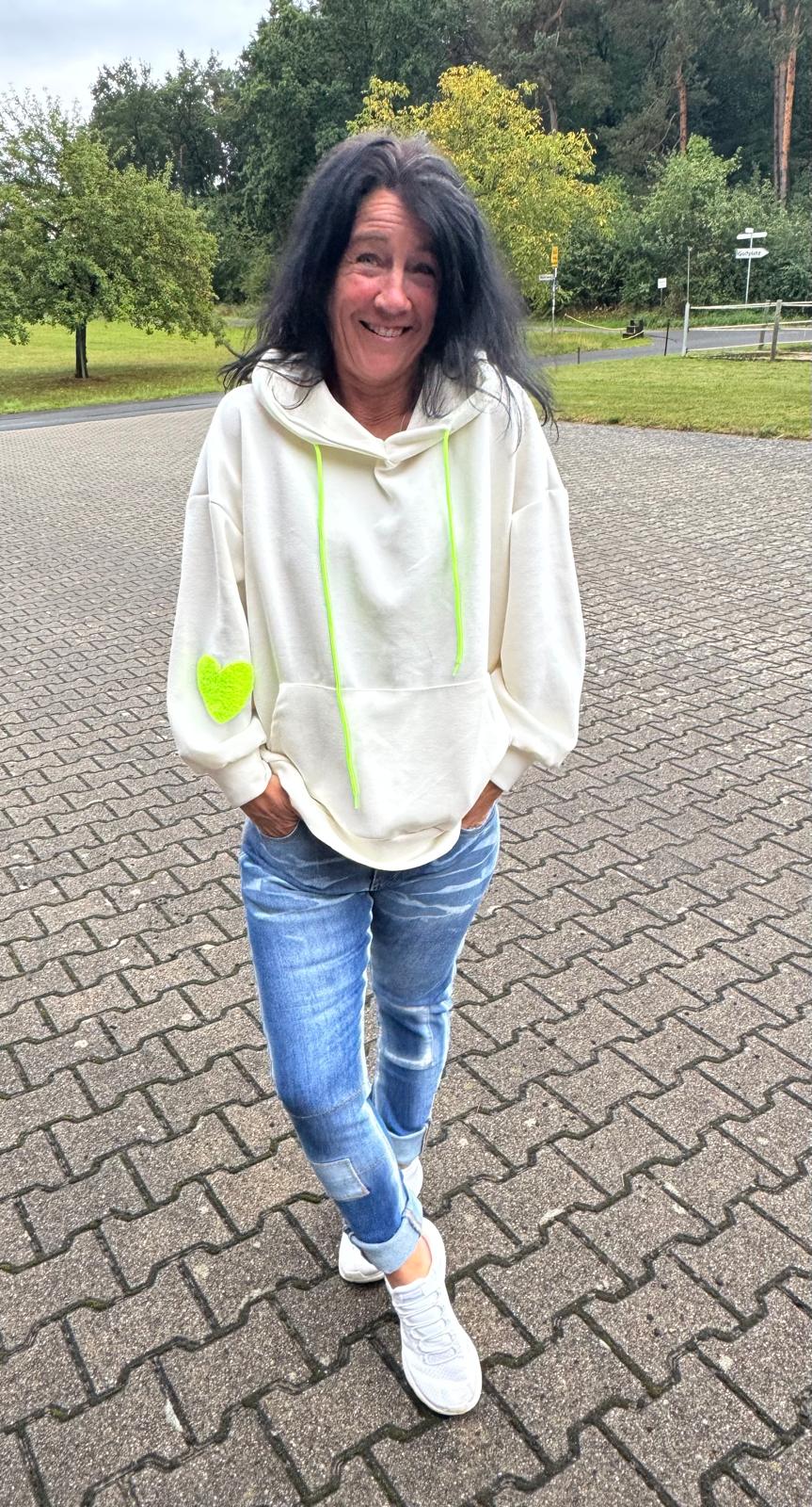 Jeans mit Patches Denim Used Look
