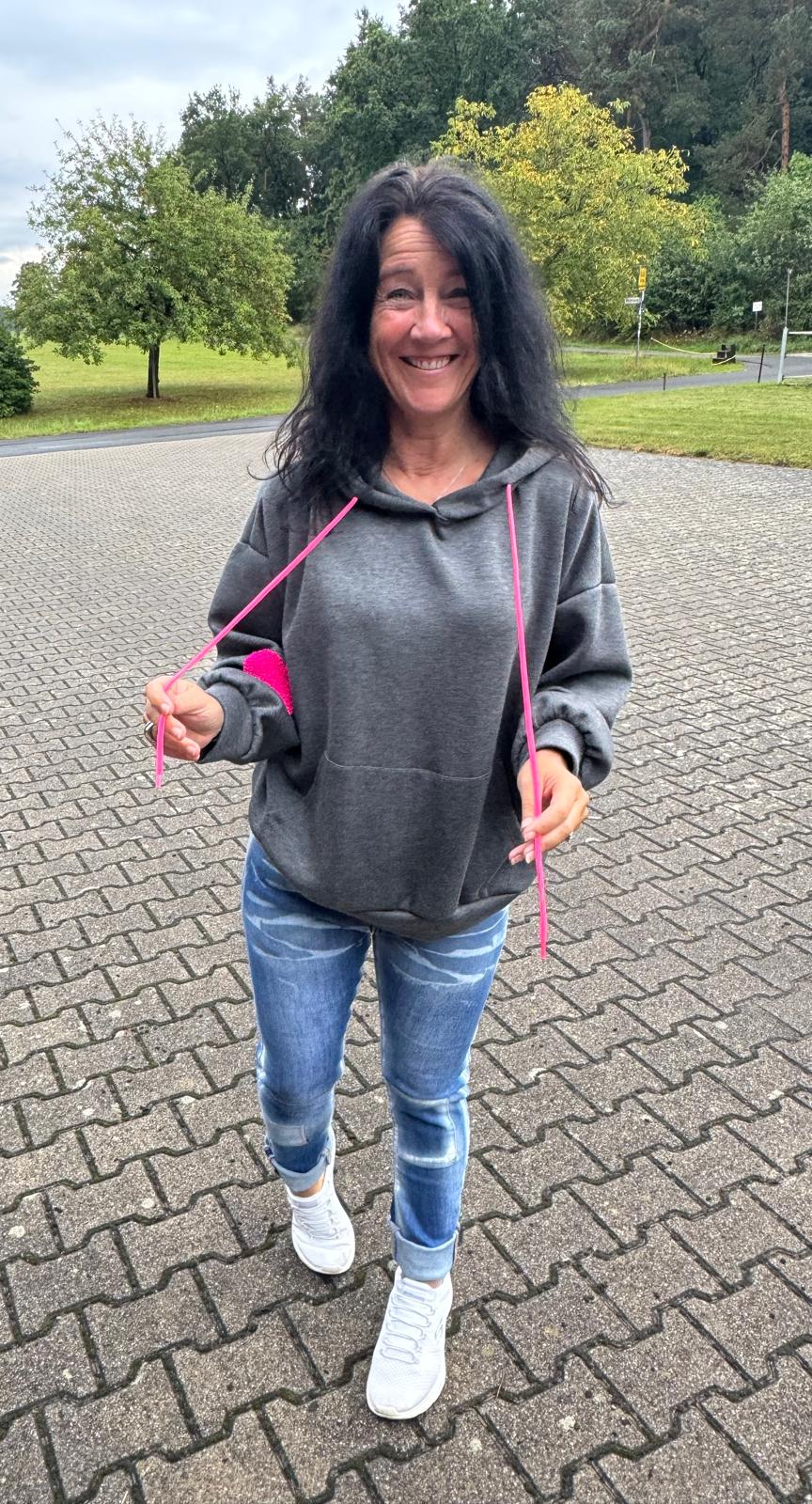 Jeans mit Patches Denim Used Look