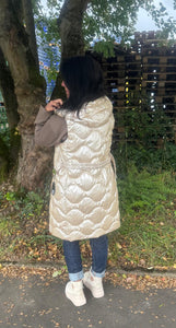 Weste Beige Glanz Gr. S
