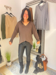 Lederoptikhose Nelly schwarz