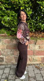 Lade das Bild in den Galerie-Viewer, Bluse Cherry Schokobraun
