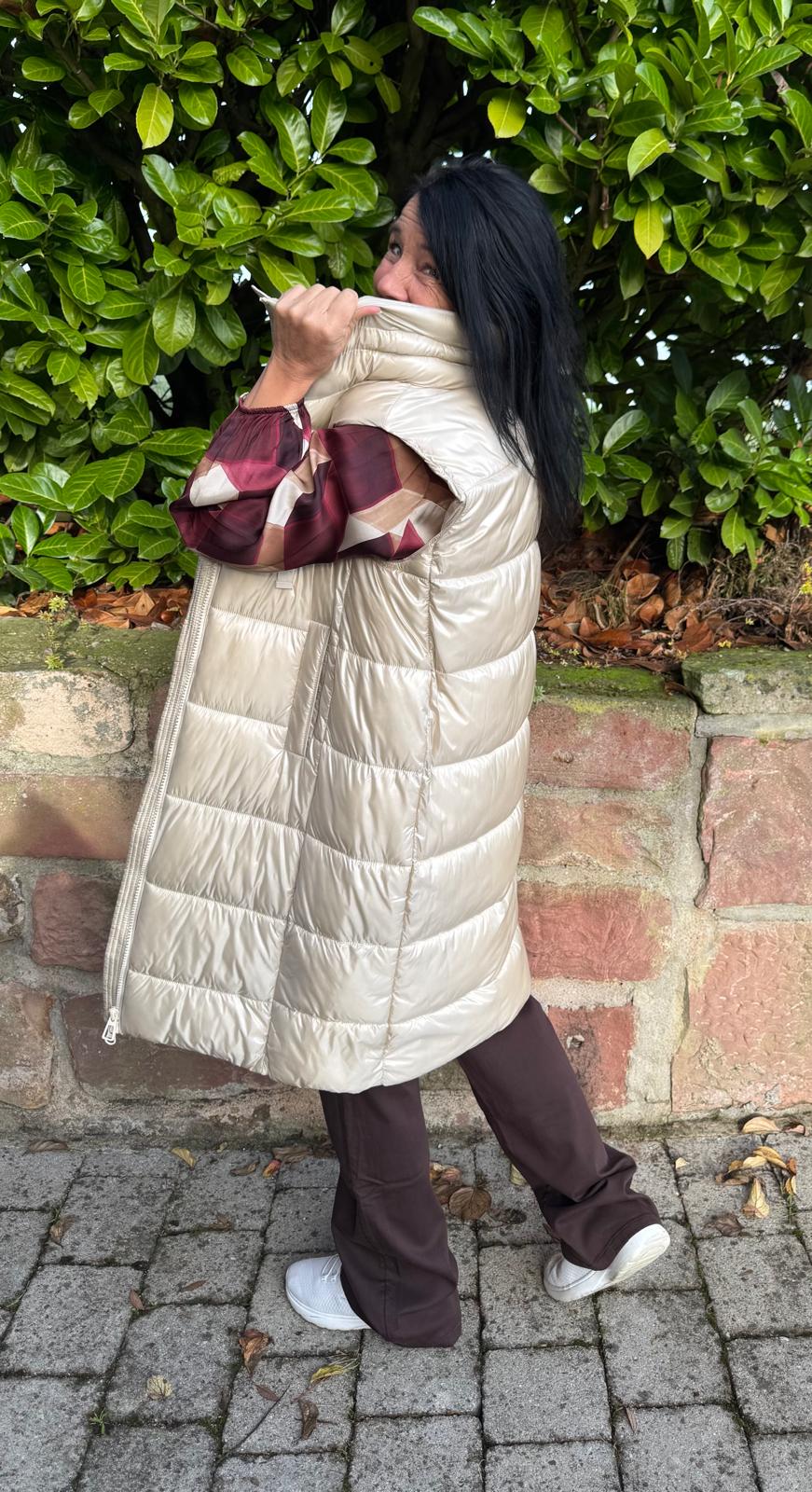 Steppweste Beige S-XXL