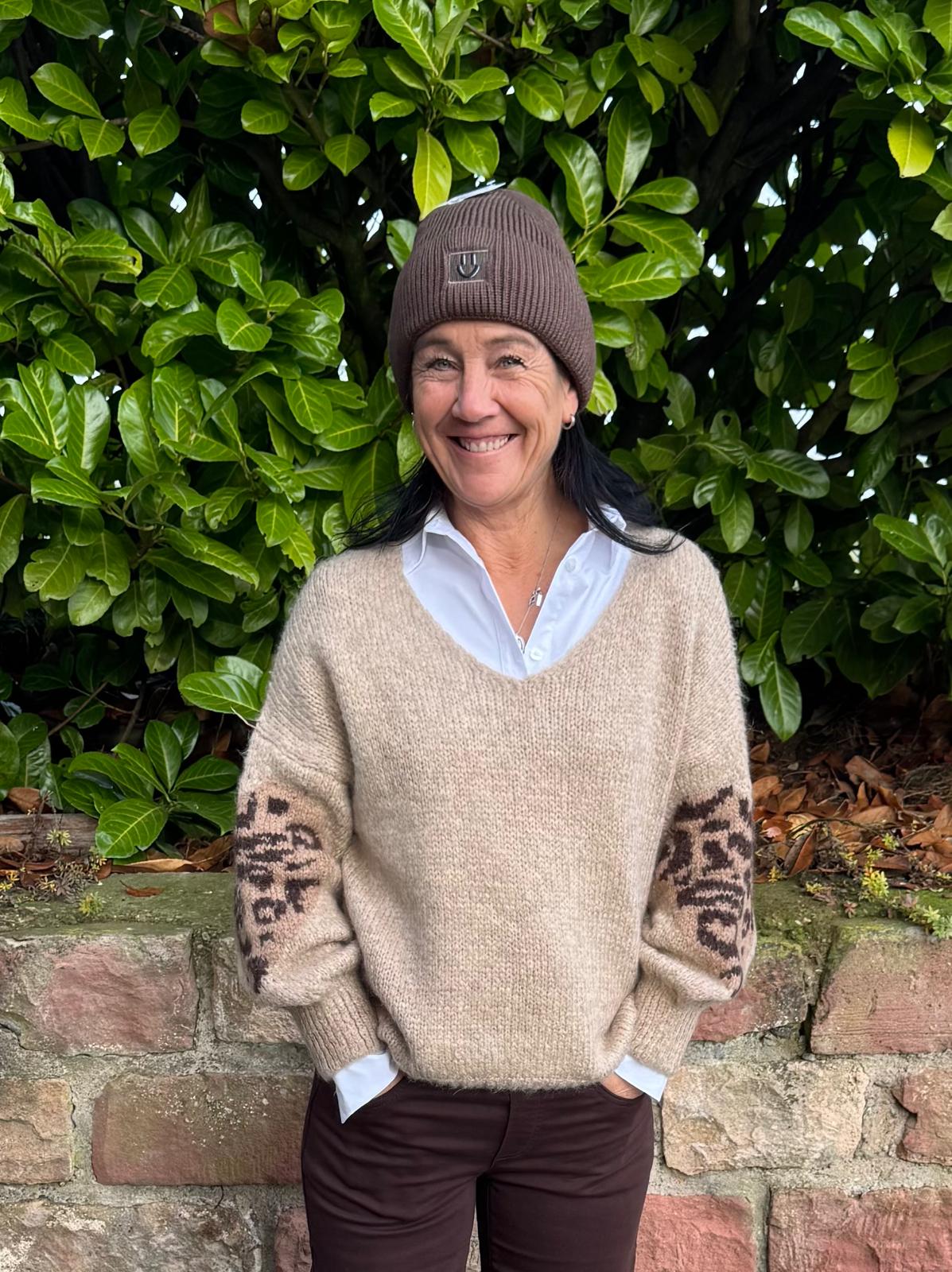 Strickpullover V Leo Herz