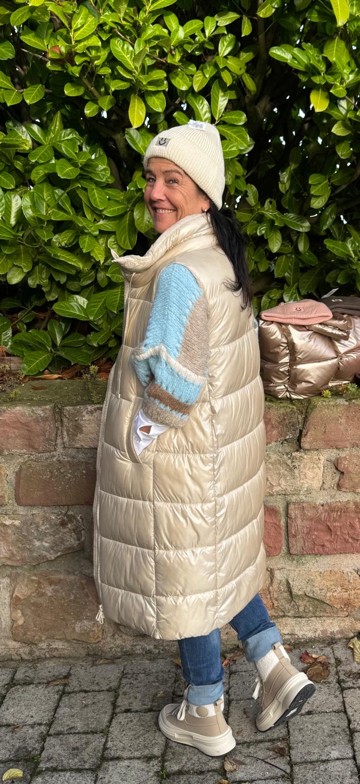 Steppweste Beige S-XXL