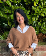 Lade das Bild in den Galerie-Viewer, Pullover V- Halbarm
