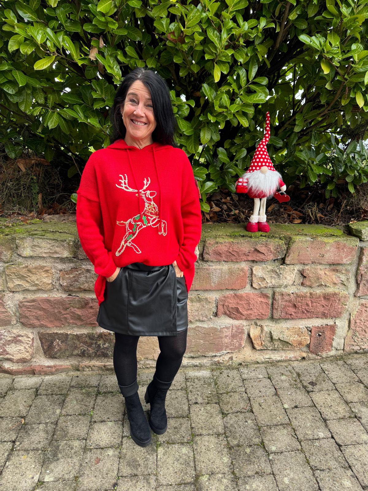 Strickpullover Hirsch