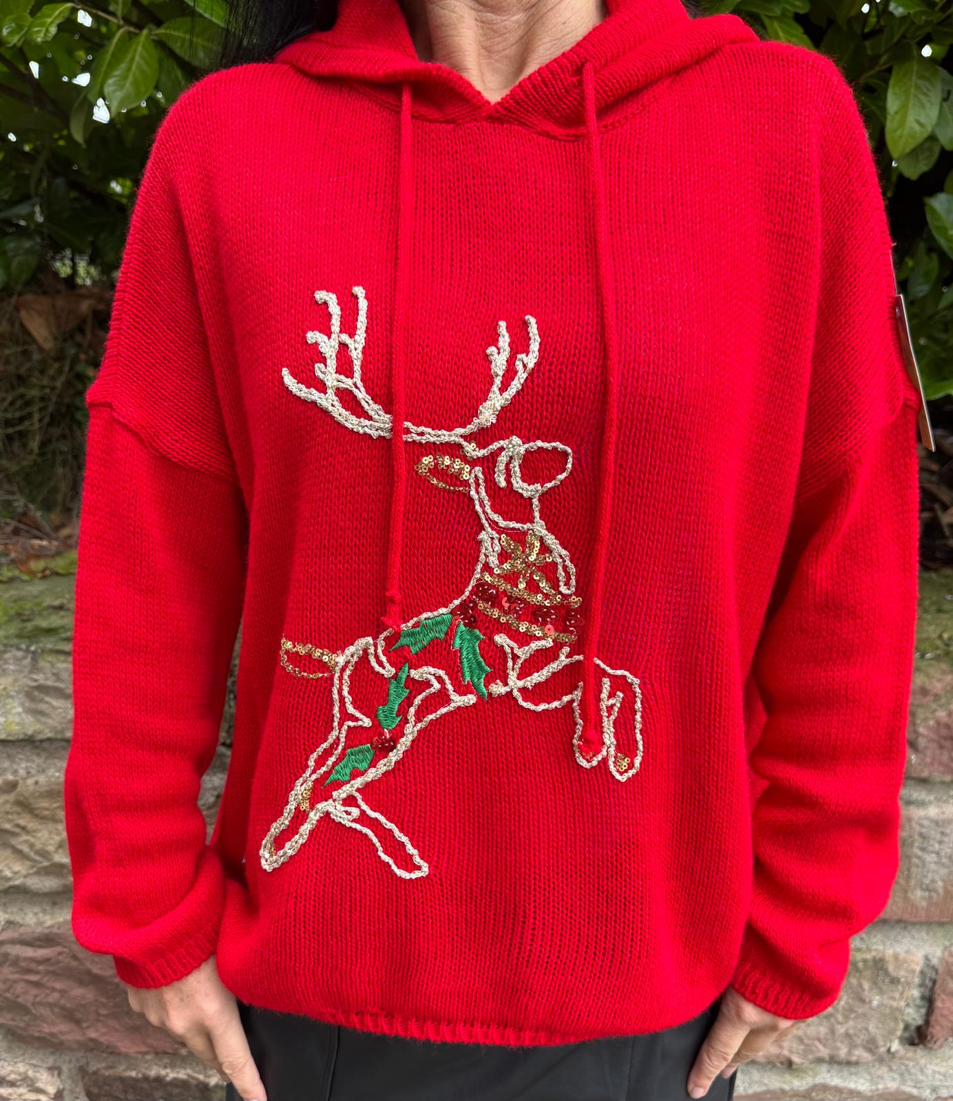 Strickpullover Hirsch