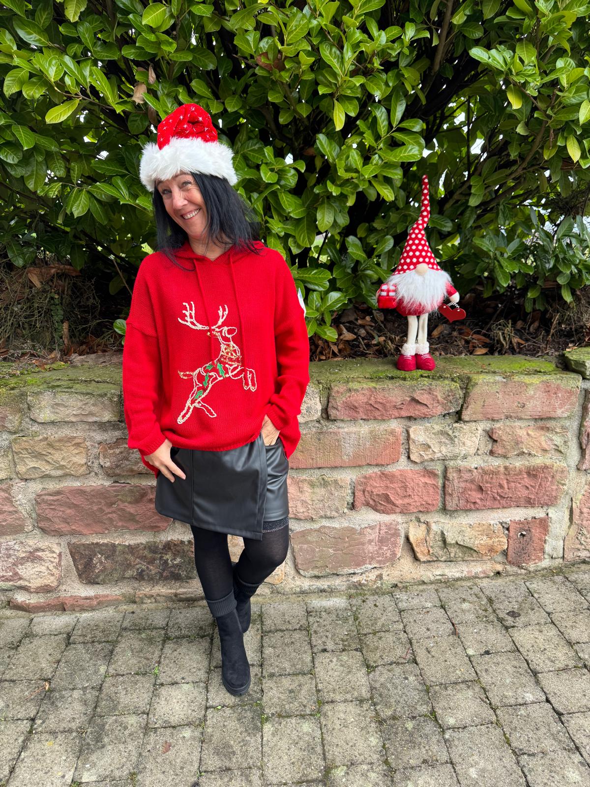 Strickpullover Hirsch