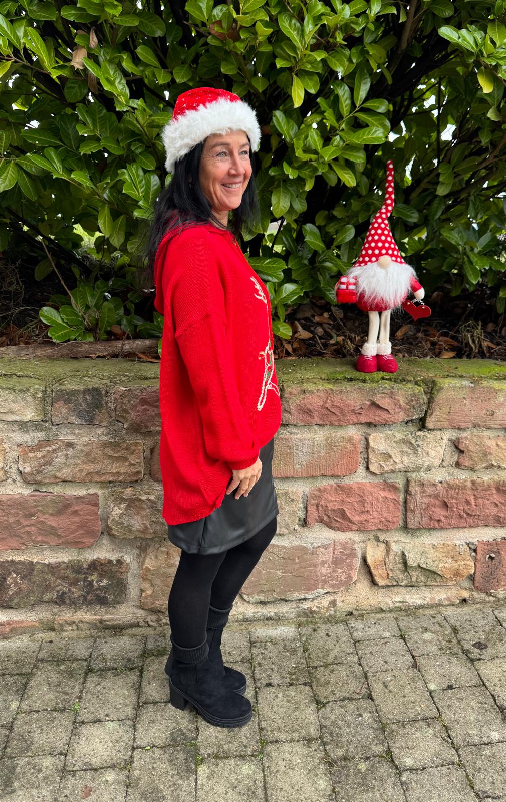 Strickpullover Hirsch