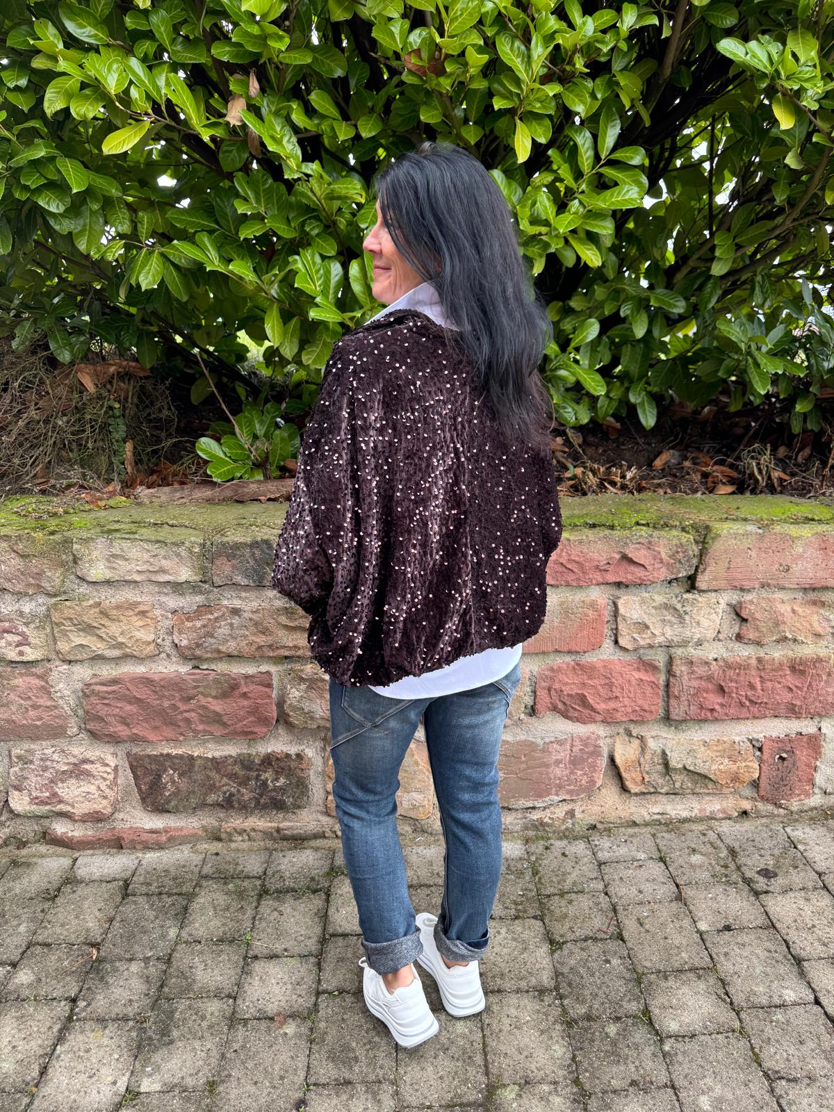 Jeans mit Patches Blue Denim